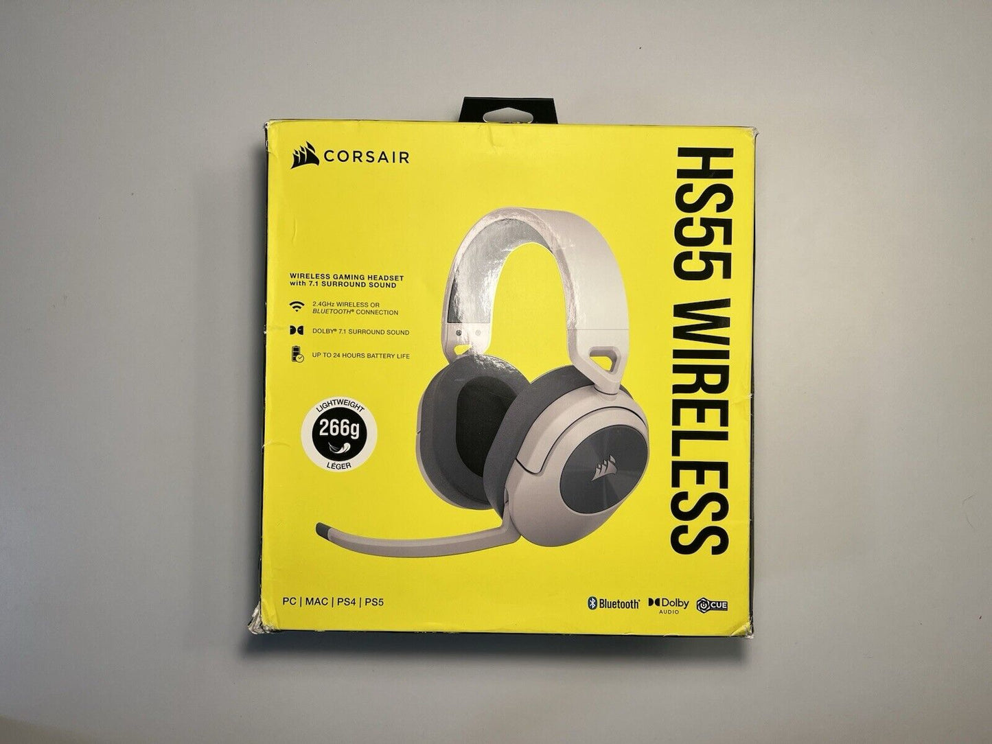 Corsair Gaming-Headset HS55 Wireless Weiß Kopfhörer Kabellos