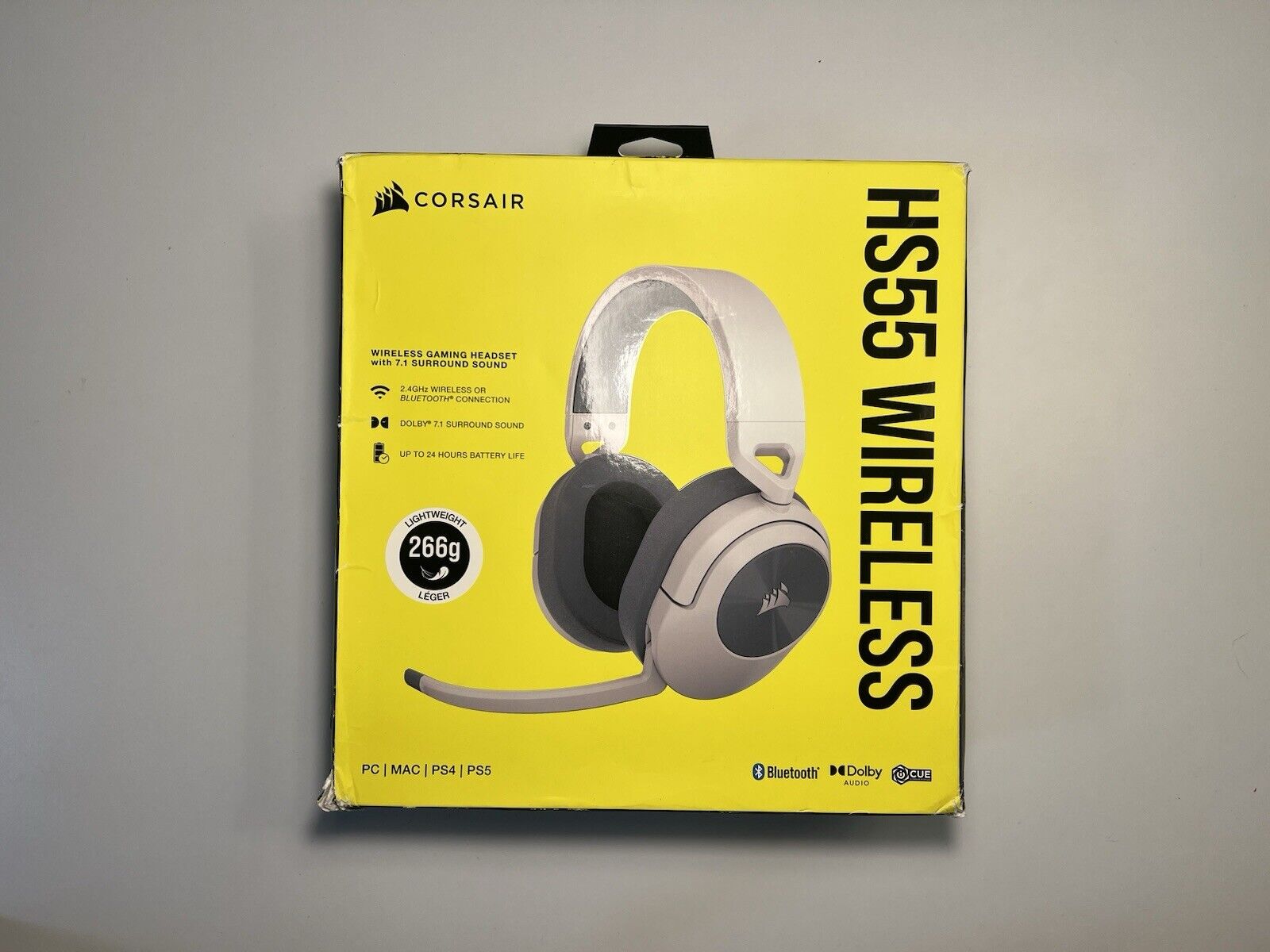 Corsair Gaming-Headset HS55 Wireless Weiß Kopfhörer Kabellos