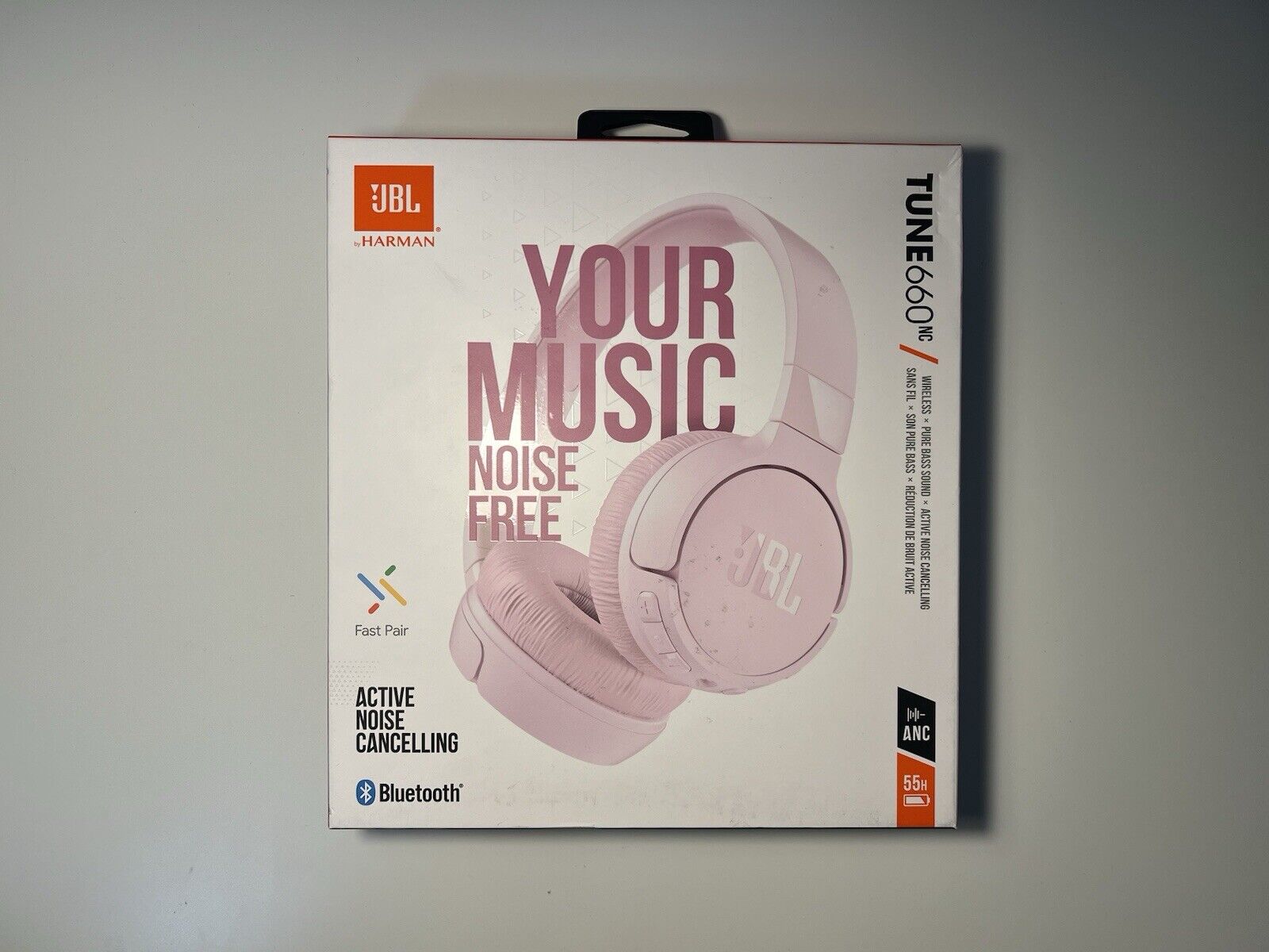 JBL Tune 660NC Kabelloser Bluetooth-On-Ear-Kopfhörer, ANC Rosa pink