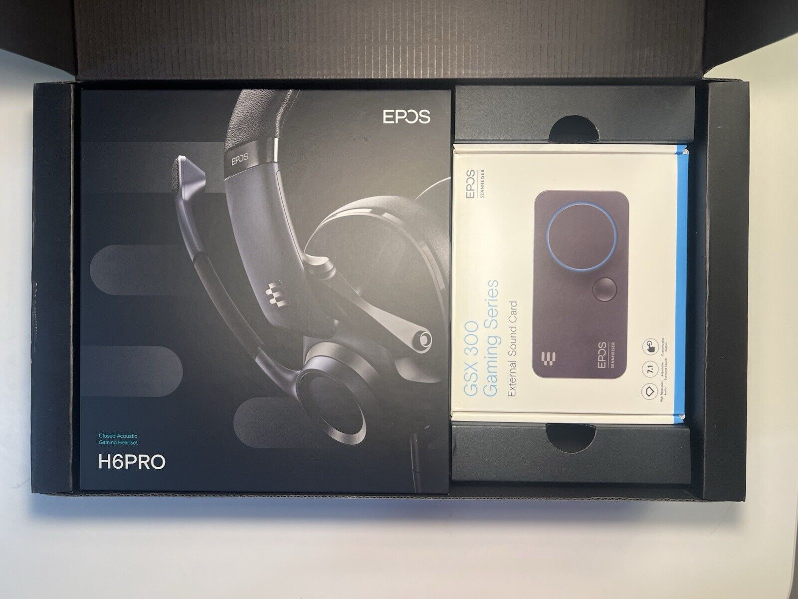 EPOS H6Pro Gaming Headset + GSX 300 Audio Bundle Soundkarte Kopfhörer Verstärker